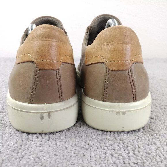ECCO Soft 8 Mens 43 EU Shoes Low Top Leather Comfort Sneakers Brown Lace Up - Picture 6 of 12